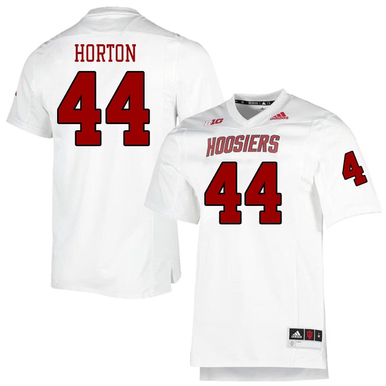 Men #44 Zach Horton Indiana Hoosiers College Football Jerseys Stitched-Retro White